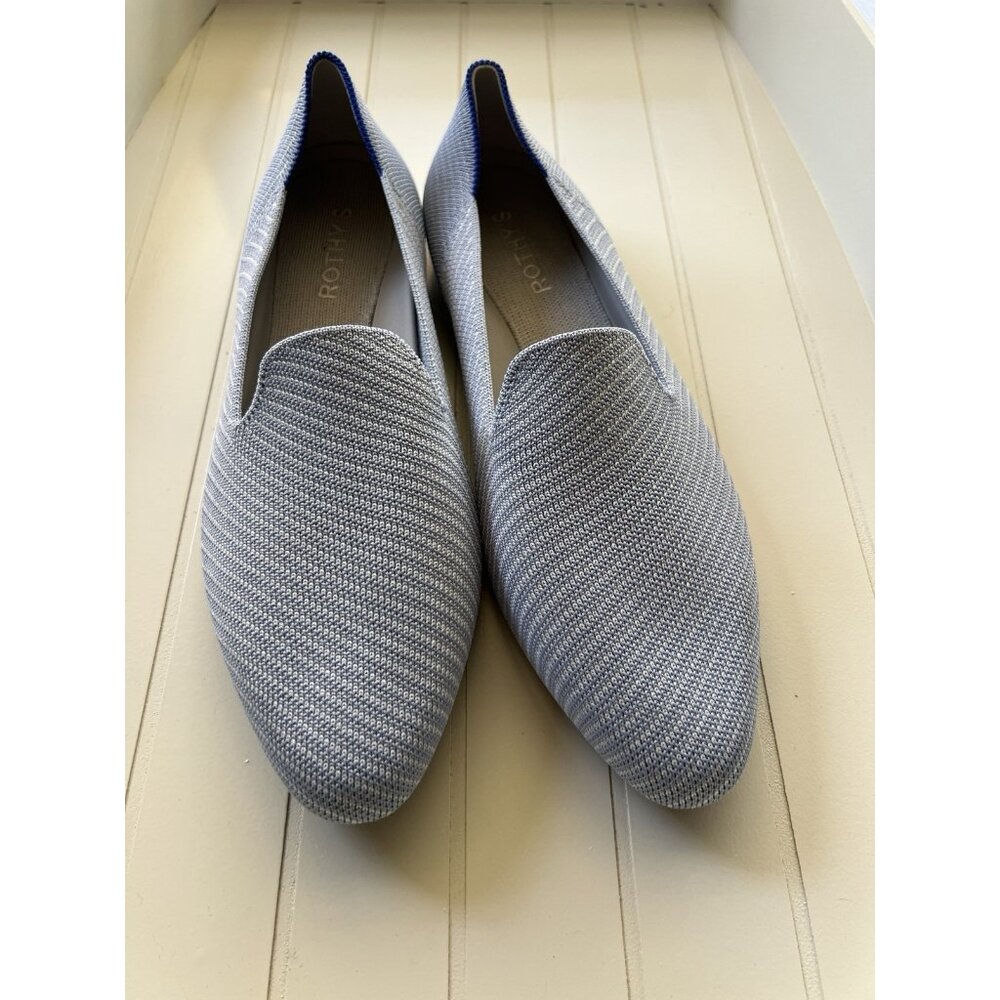 Rothy's Slip On Loafer Walking Shoes Light Periwinkle Blue Size 9 - Picture 11 of 11